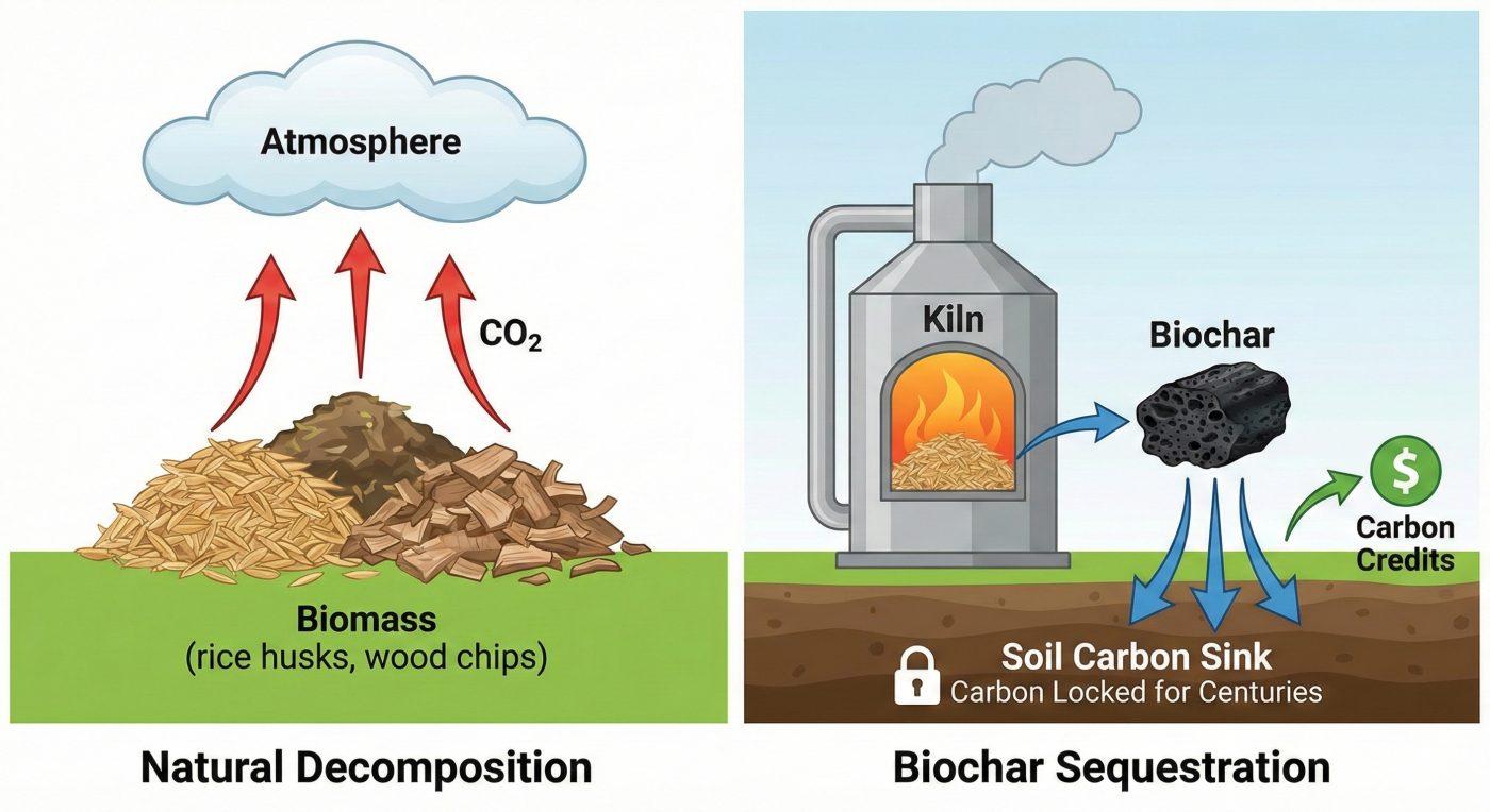 Tiem nang du an tin chi carbon tu Biochar tai Viet Nam so voi the gioi